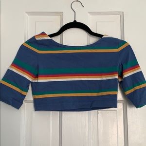 Cropped multi colored top